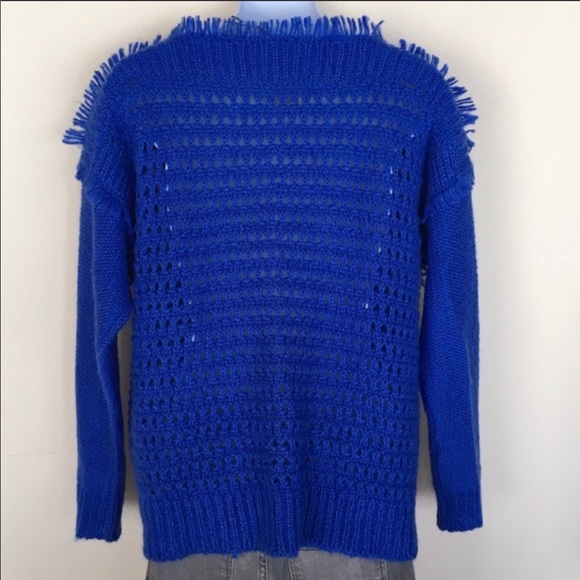 Plenty by Tracy Reese Blue Open Knit Sweater NWT - Picture 3 of 3